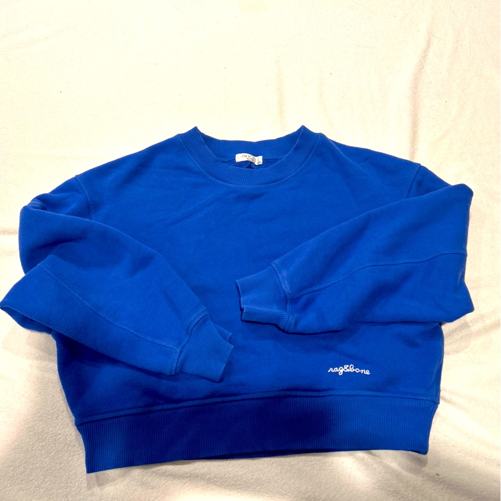 Rag and Bone Cropped Royal Blue sweatshirt XS. Excellent condition